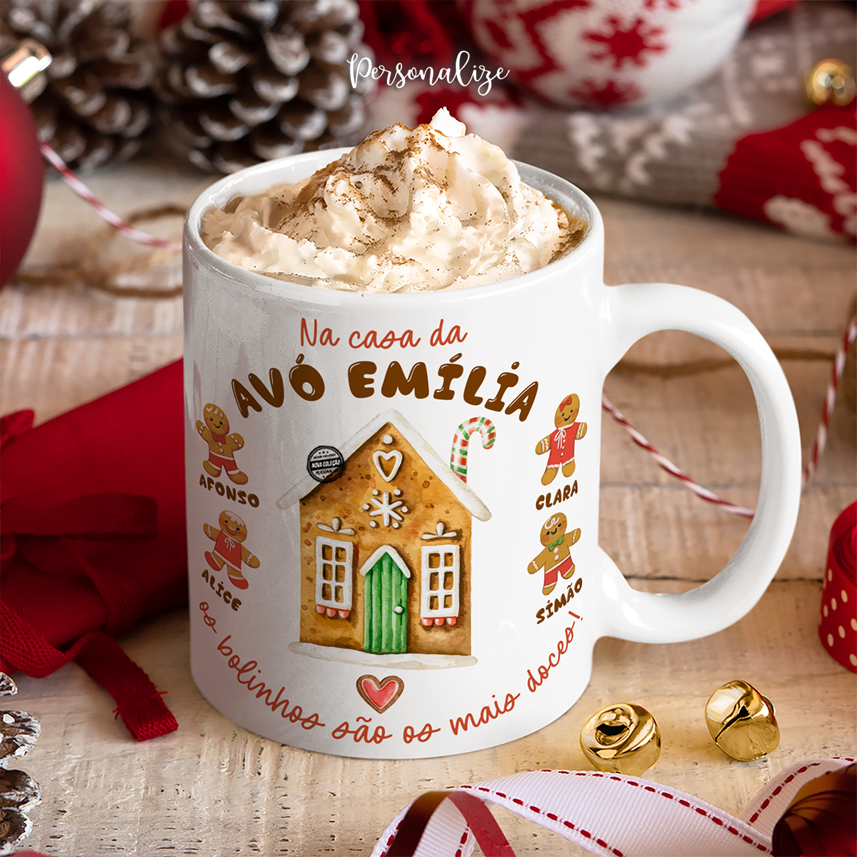 Caneca natal "Na casa da avó..."