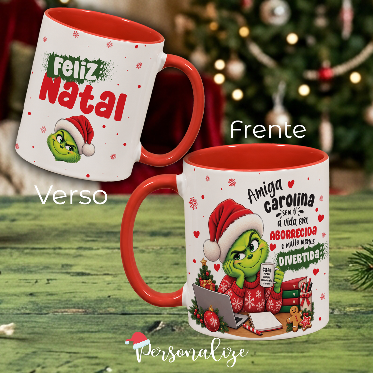 💚🎄 COLEÇÃO GRINCH - UM NATAL COM PERSONALIDADE! 🎄❤️

Quem disse que o Natal tem de ser sempre fofinho?&nbsp;O Grinch chegou à nossa loja para dar um toque de humor, irreverência e muita personalidade à época mais mágica do ano! 🎅✨

Caneca interior vermelho Grinch "Amiga sem ti a vida era aborrecida e muito menos divertida", inspirada na personagem mais rabugenta da época natalícia, esta coleção reúne artigos que combinam criatividade, originalidade e o espírito irreverente do Grinch.

Seja para oferecer