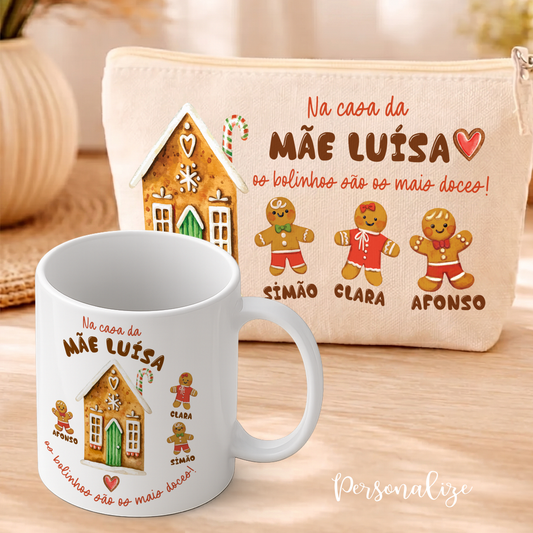 🎄✨ Neste Natal, oferece magia em cada detalhe! ❤️

Há presentes que são muito mais do que presentes… são feitos a pensar em alguém especial! 🎁
Conjunto bolsa 100% algodão + caneca "Na casa da mãe...". Personalize com pequena frase e/ou nome que desejar.&nbsp;