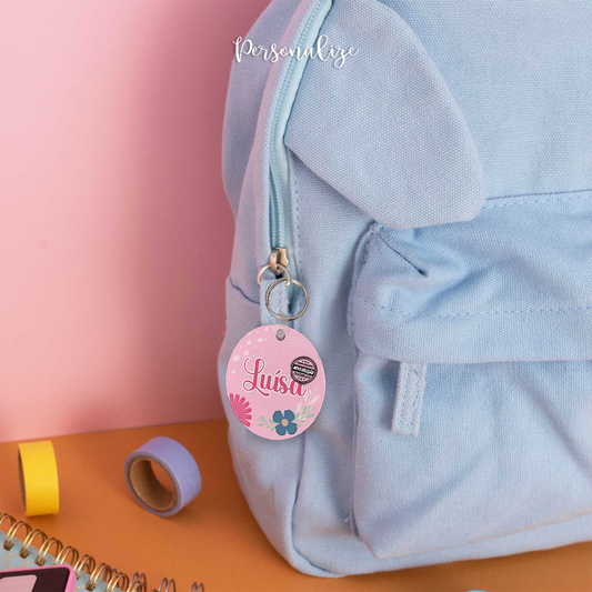 Identificador de mochila "Flores"