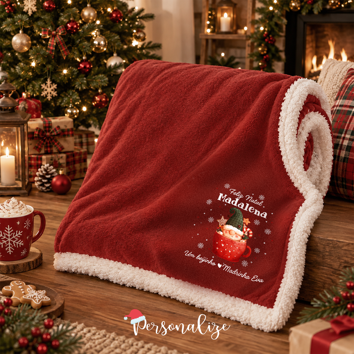 ✨ A magia do Natal chegou e vem com um toque pessoal e personalizado!✨

Apresentamos a nossa coleção de Natal personalizada com o adorável Gnomo Natalício.&nbsp;
A peça de Natal que faltava na sua casa. Manta super quentinha personalizável com frase ou nome.&nbsp;