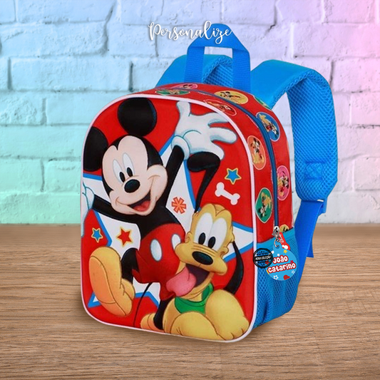 Mochila 3D "Mickey e Pluto" com OFERTA do identificador