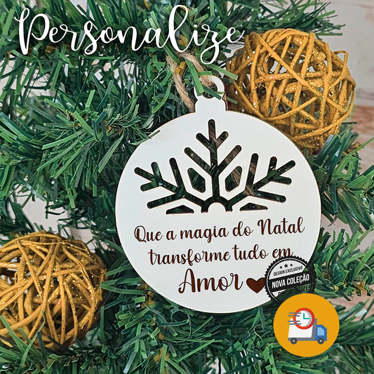 ARTIGO EXPRESSO - Pendente de Natal bola floco "Magia do Natal"