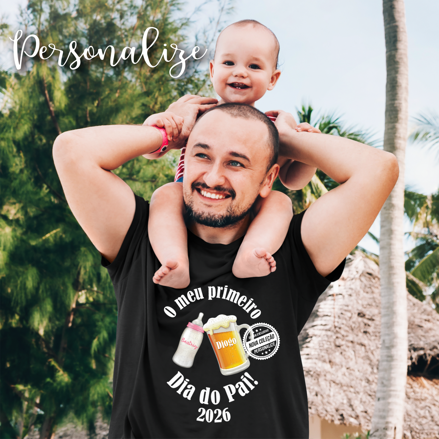 T-shirt e/ou Body 1º dia do Pai "Brinde"