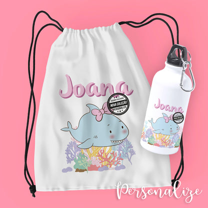 Mochila e/ou garrafa "animais do mar"