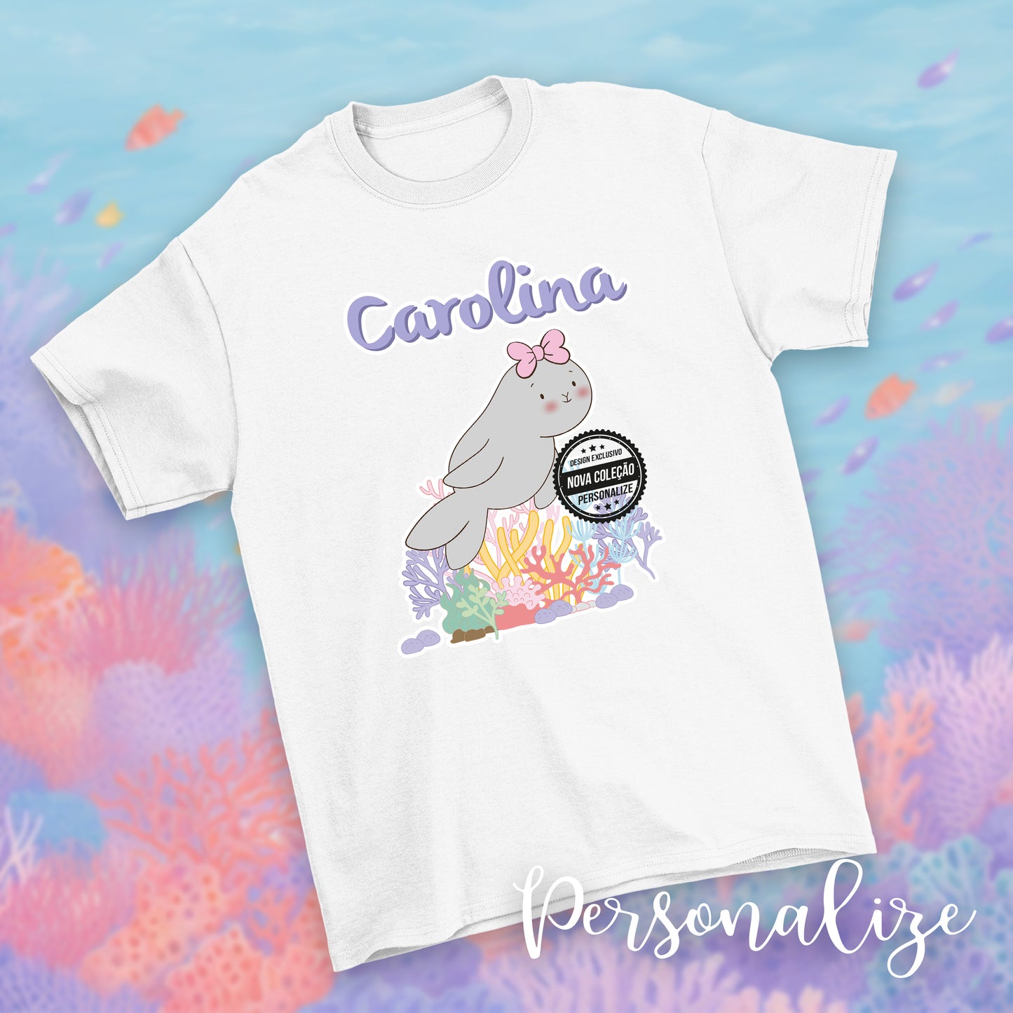 T-shirt "Animais do mar"