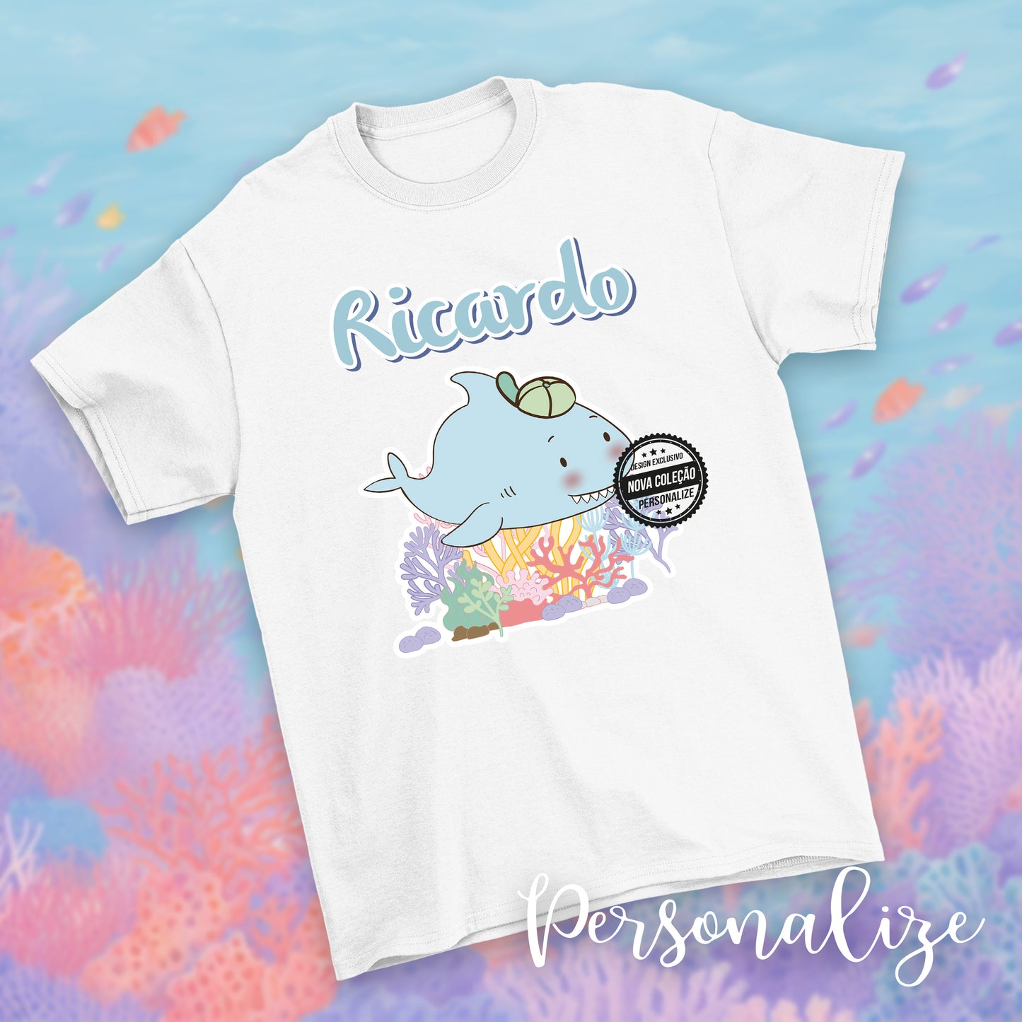 T-shirt "Animais do mar"