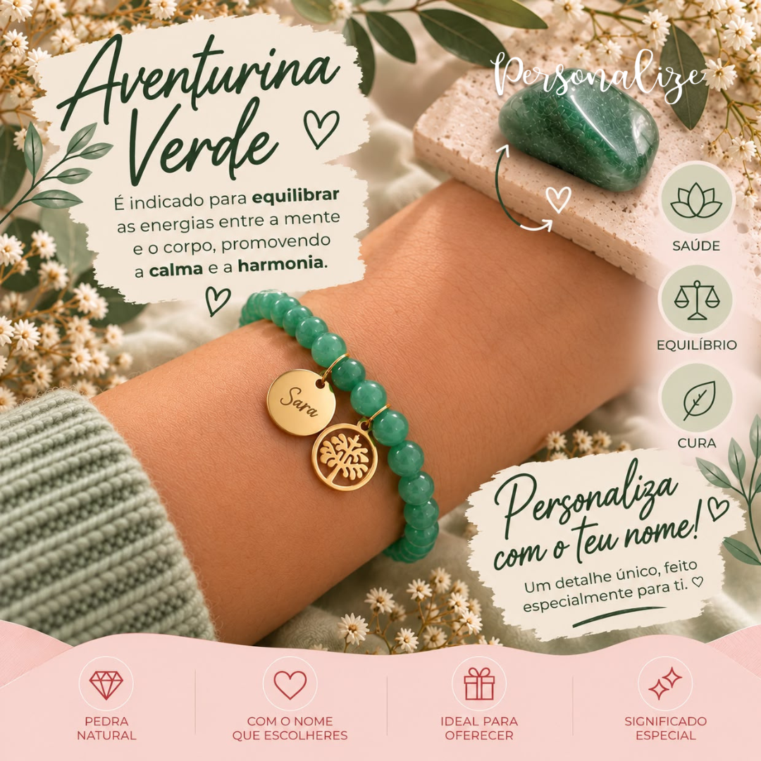 Pulseira "Aventurina Verde"