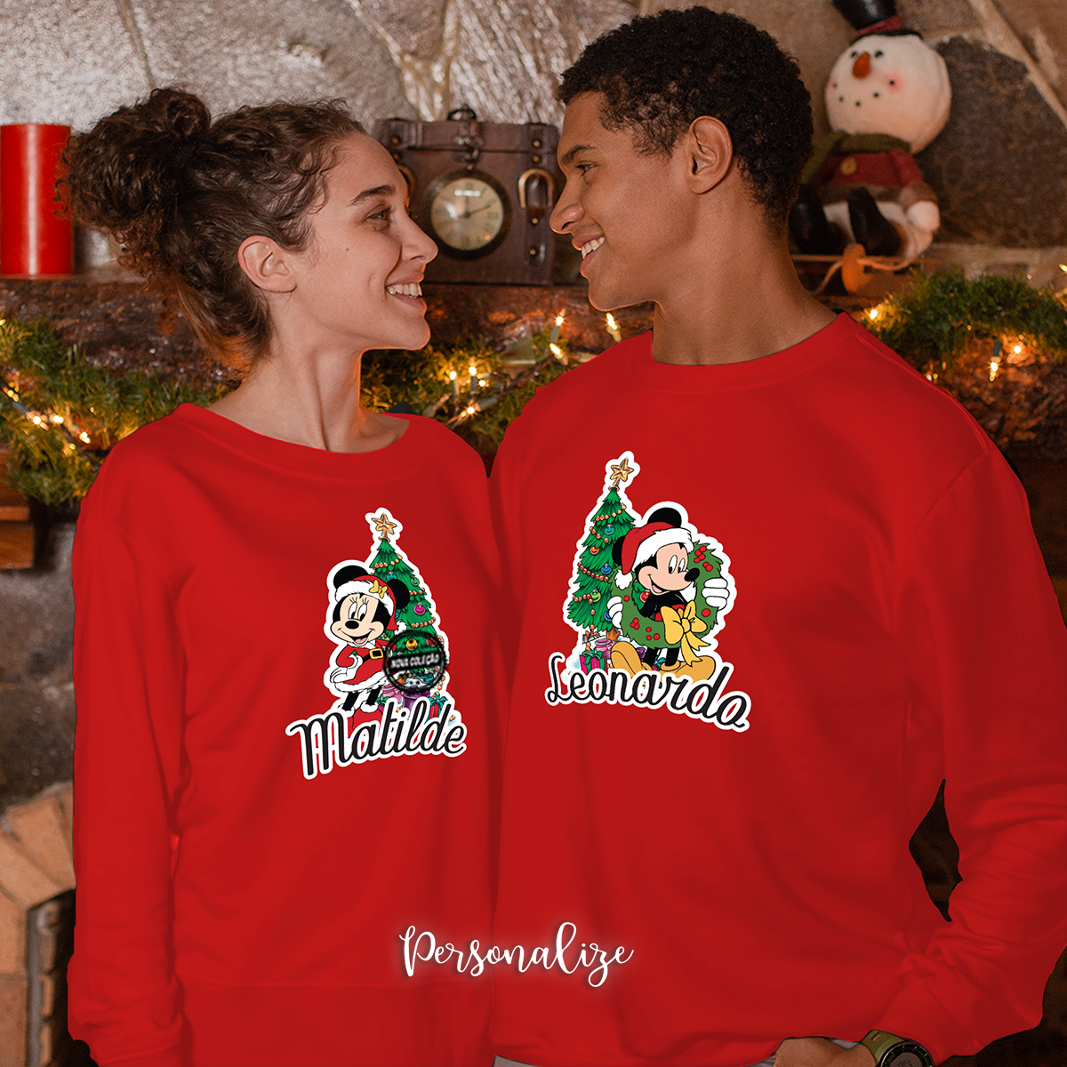 Sweat de Natal "Minnie / Mickey"