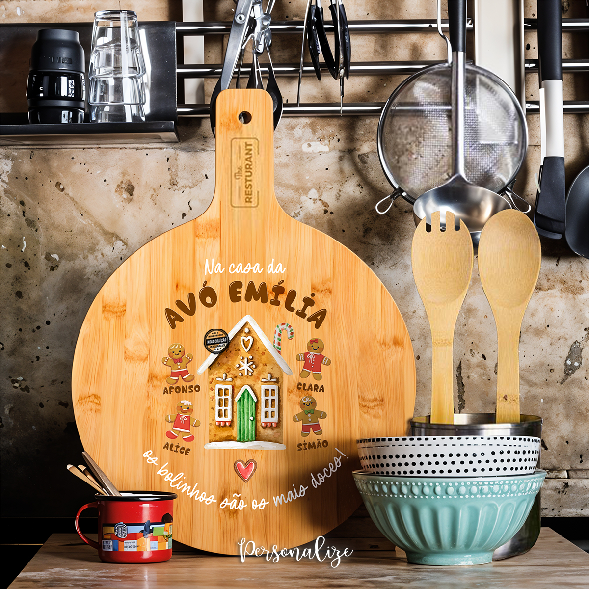 Tábua XL madeira "Na casa da avó..."