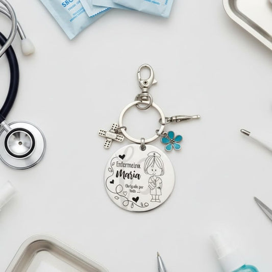 Porta chaves " Enfermeira … obrigado por tudo "