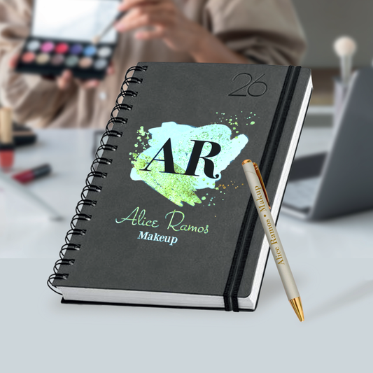 Agenda diária A5 2026 "Iniciais"