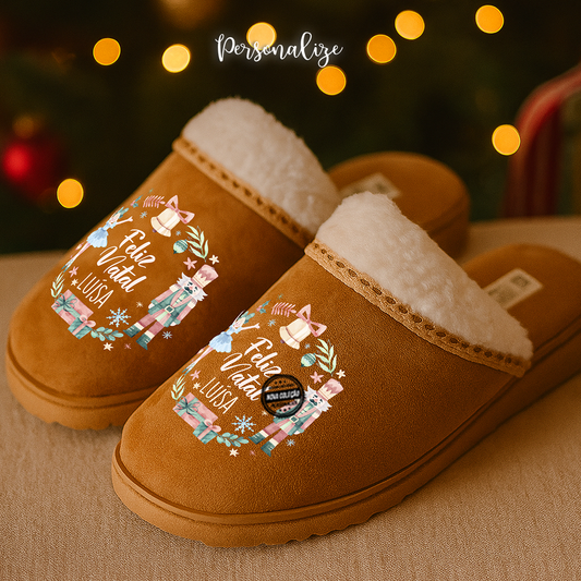 Chinelos quebra-nozes "Feliz Natal"