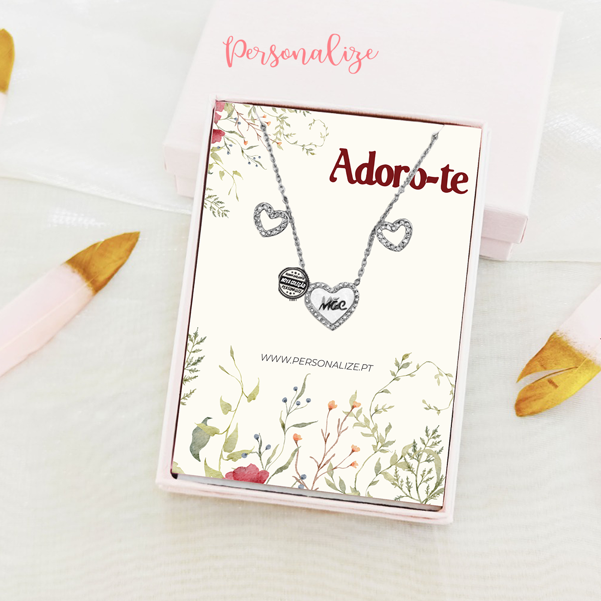 Conjunto fio e brincos "Mãe"