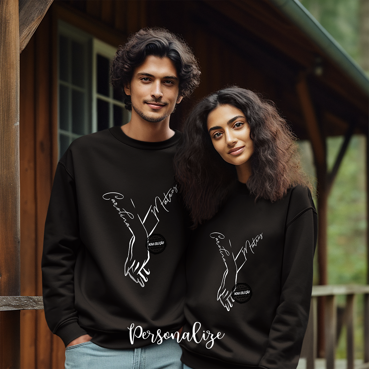 Sweats namorados mãos "nomes"