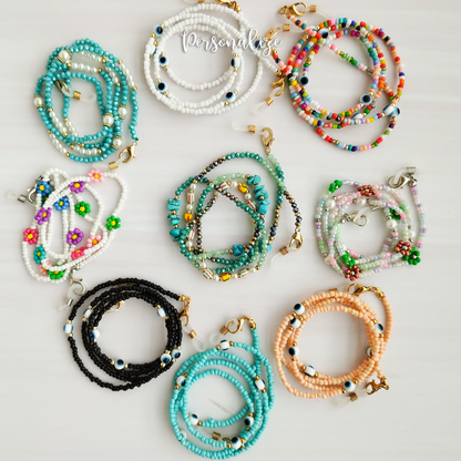 Corrente de óculos missangas