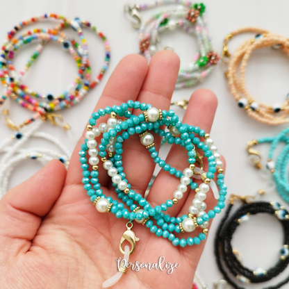 Corrente de óculos missangas