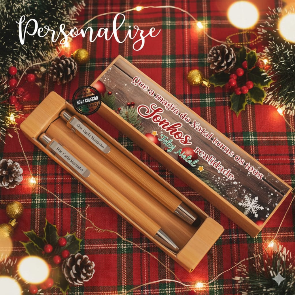 Conjunto caneta e lapiseira " Natal"