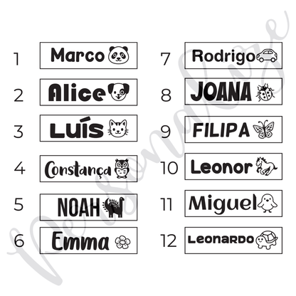 Carimbo para Roupa "Animais"
