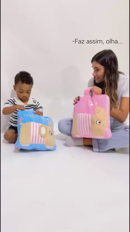 Mala, Manta ou almofada 3 em 1 "Elefante - Happy"