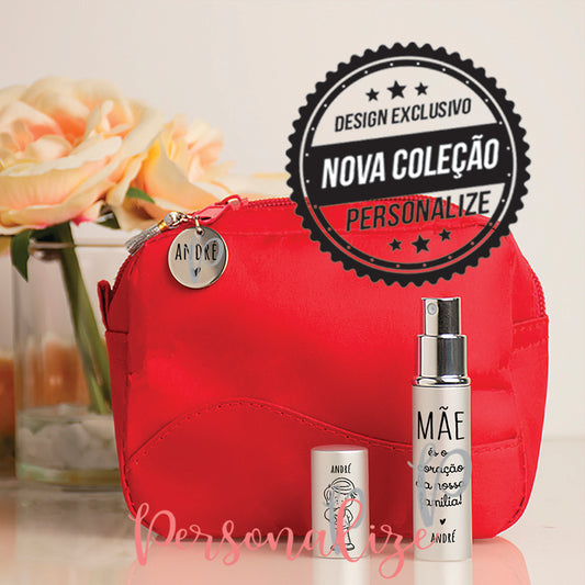 Conjunto bolsa +vaporizador " Mãe és o coração da nossa Familia" Personalize