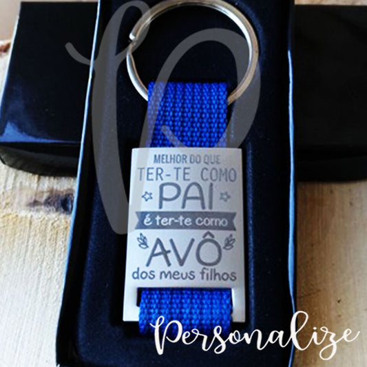 Porta chaves " PAI/ AVÔ" Personalize