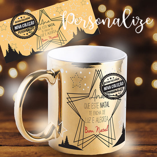 Caneca Bom Natal texto personalizável