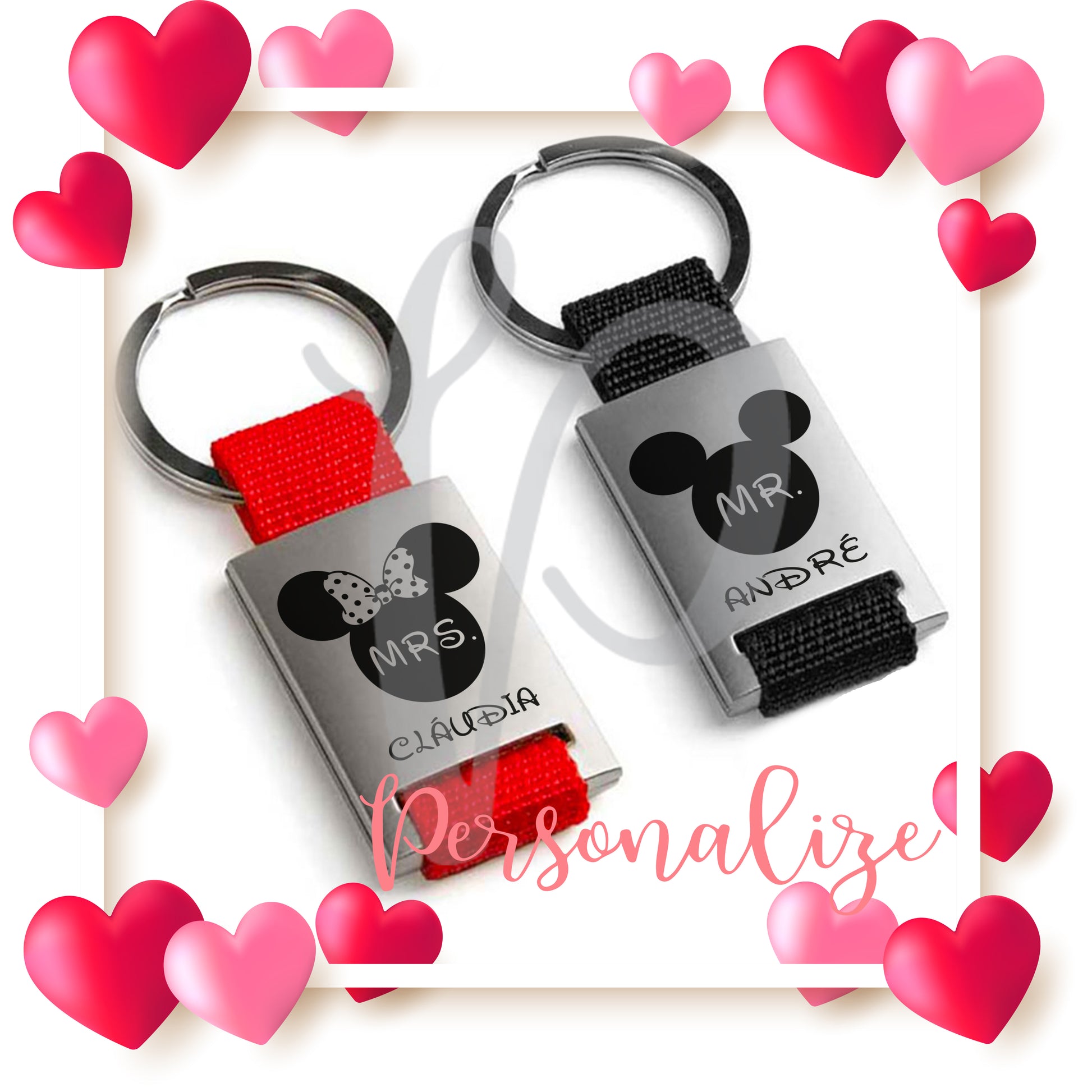Porta Chaves " MRS/MR" Personalize