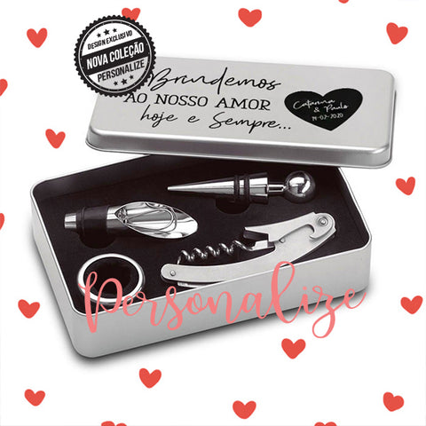 Conjunto de Vinhos " Brindemos ao nosso Amor "