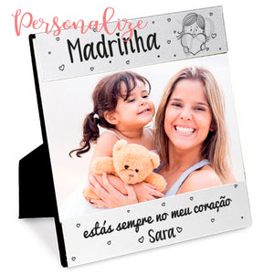 Moldura " Madrinha estás sempre no meu coração" Personalize