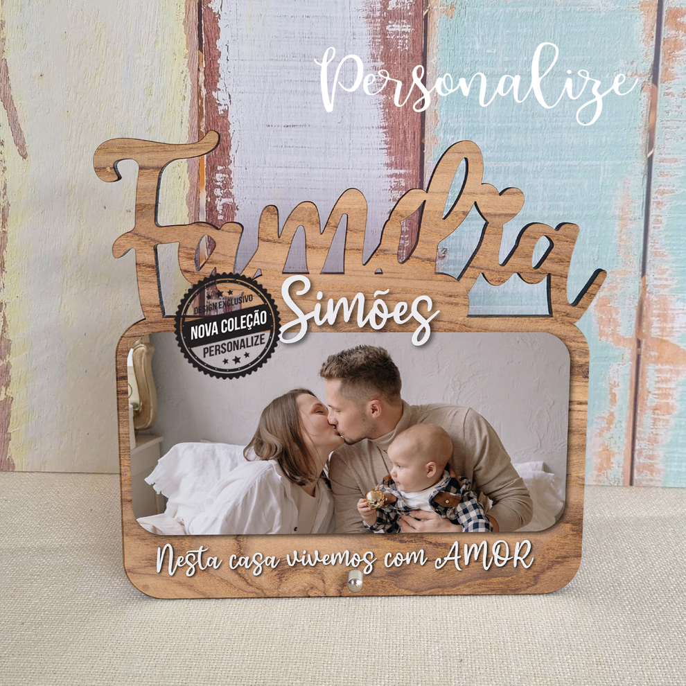 Moldura recortada Família - Personalize