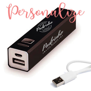 Power Bank Personalizável "Padrinho" Personalize