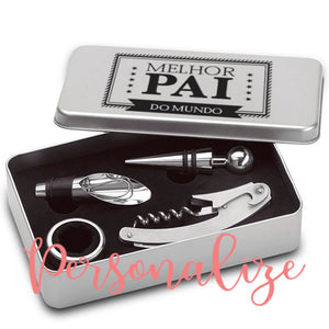 Caixa metal " Melhor pai do mundo" Personalize