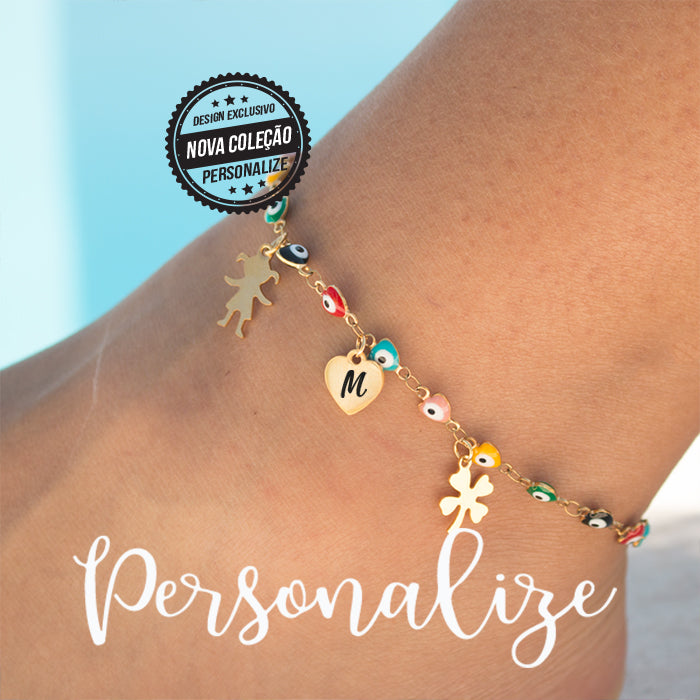 Pulseira de pé olho turco