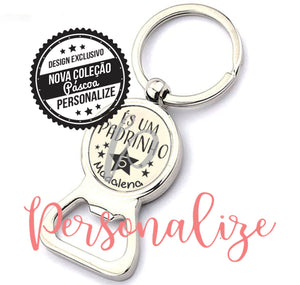 Porta chaves/saca caricas " Es um padrinho 5 estrelas" Personalize