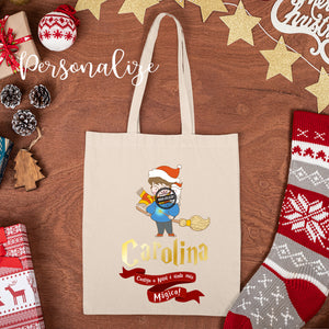saco em tecido com o tema harry potter. Personalize com a frase que desejar