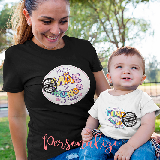 T-shirt "Melhor mãe e/ou filho/a do mundo"
