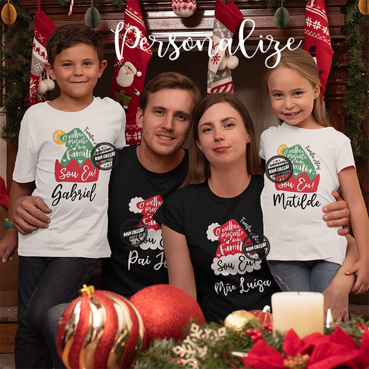 T-shirt de algodão "O melhor presente desta família sou eu"